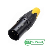 Losen La1129bg Xlr 3-pin Erkek Konnektör Gold Pins