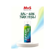 Mxs Ral 6016 Türk Yeşil Akrilik Sprey Boya 400 Ml Siyah