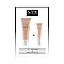 Bb Cream 500 Doğal Kapatıcı Spf 15 Bb Krem & Bb Concealer 02 Spf 15 Göz Altı Kapatıcısı Makyaj Seti