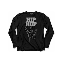 Hıp Hop İşareti Simgesi Hıphop Hey Dostum Uzun Kollu Tişört