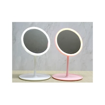 10 Adet Yuvarlak Ledli Makyaj Aynası Masaüstü Işıklı Ayna, Yuvarlak Tasarım, Vanity Mirror, Makeup Mirror Sarı