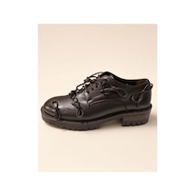37brandshoes Koyu Mocha Deri Bağcıklı Ve Lug Tabanlı Oxford Kahverengi Kahverengi