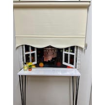 Mat Krem Dilimli Stor Perde Krem