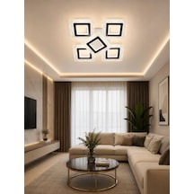 Eray Aydınlatma A016-4+1 Beyaz Dimmer Kumandalı Led Avize