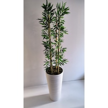 Rüzgar Yapay Çiçekçililk 180 Cm Bambu Ağacı Kumsal Saksı Yeşil