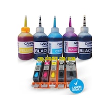 Canon Pgı 5Bk Clı 8C M Y Bk 5 Renk Uyumlu Dolan Kartuş Seti D