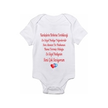 Babylimon Yeğen Hediyesi Baskılı Bebek Body Zıbın Beyaz - 132208695 Beyaz