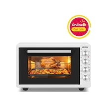 Simfer 4262 Beyaz 42 LT Turbo Fan Piliç Çevirme Mini/Midi Fırın - 6 Fonksiyon,Yoğurt Yapma, Buz Çözme & İç Aydınlatma