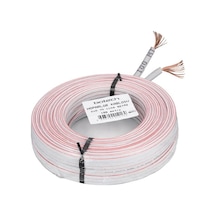 Botech 2x0.75mm Ccam 48 Tel Beyaz Kırmızı Kodlu 100 Metre Cca Hoparlör Kablosu