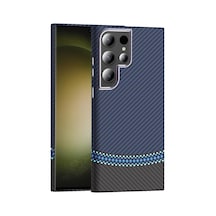 Tr S24 Ultra İle Uyumlu Kılıf Siyah-lacivert Gross Kapak Galaxy S24 Ultra İle Uyumlu Siyah-lacivert