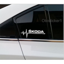 To Sticker Skoda Nabız Kalp Atışı Sticker 2 Adet