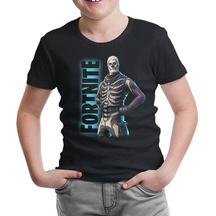 Fortnite - Skull Trooper Siyah Çocuk Tshirt