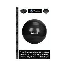 Özel Üretim Bireysel Esneme Fizik Xpt-75-black Plates Topu Siyah 75 Cm 1200 Gr