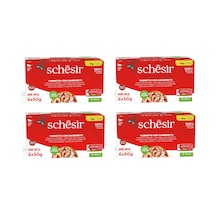Schesir Ton Ve Karidesli Tam Ve Dengeli Jöleli Multipack Kedi Konservesi 6 X 50 G 4 Lü Paket