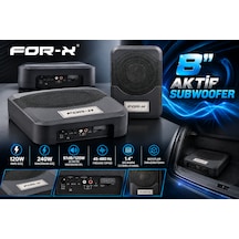 Forx Xsw-8.0 8'' Kendinden Amfili Aktif Koltuk Altı Aktif Subwoofer