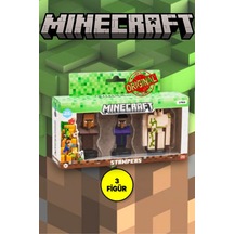 Minecraft 3d Figür Stamper 3'lü Set - Model 3