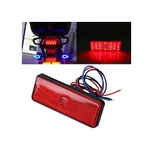Led Işıklı Reflektör - Kırmızı motosiklet
