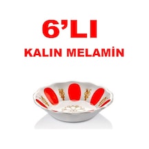 Melamin Çay Tabağı Altı Kahveci Çay Tabağı Kırılmaz Kalın 6'Lı Beyaz