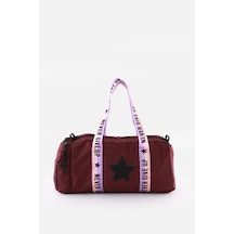 İcone Bag Çocuk Yıldız Logolu Spor Çanta, Çocuk Spor Çanta, Fermuarlı Detaylı Çocuk Spor Çanta Mürdüm