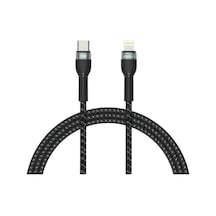 Zore Shira Serisi Type-C To Lightning Pd Kablo 1 Metre-Siyah