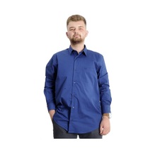 Mode Xl Büyük Beden Erkek Klasik Cepli Gömlek Likralı 20350 Saks 001