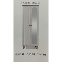 Yakut Mdf 2 Kapılı Dolap