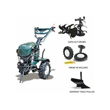 Kaan 26-S Delux 7 HP 2+1 Benzinli Çapa Makinesi + Çapa Alt Grubu + Teker Takımı + Pulluk