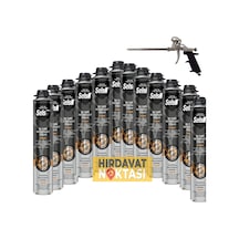 Selsil Yangina Dayanıklı B1 Poliüretan Köpük Tabancalı 750 Ml 972 Gr X 12 Adet + Spars Köpük Taban