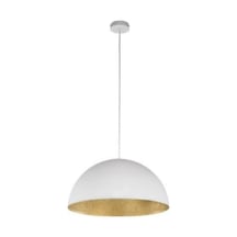 Mylights Beyaz Içi Altın Metal Sarkıt Avize 40 Cm