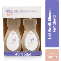Baby Me Likit Emzik Biberon Temizleyici 4 x 500 ML