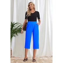 Superlife Kadın Beli Lastikli Kapri-şort Spr24ks65 Saks