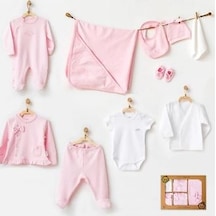 Andywawa Pembe Kız Bebek 10lu Set Hastane Çıkışı Ekru