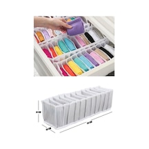 Çekmece Içi Akordiyon Organizer Medium - 15x43x14cm Plastik Gri Diğer