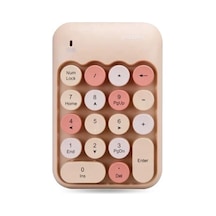 Renkli Daktilo Tarzı Vintage Kablosuz Wıreless Numeric Keypad 18 Tuşlu Sayısal Klavye Numpad