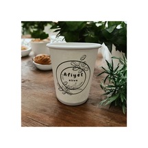 Afiyet Olsun Desenli Yazılı Tek Kullanımlık 7 Oz 50 Adet Karton Bardak 1