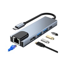 Tr-12 4K Hdtv - Rj45 5 Port Type-C To 100 Mbps Apple Uyumlu MacBook Hub