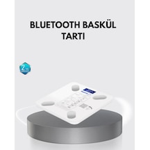 Bluetooth Akıllı Tartı 8 Fonksiyonlu Dijital Baskül, 180 Kg Kapasiteli
