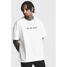 Startmore Unisex Örme Für Die Gang Basklı Siyah Beyaz