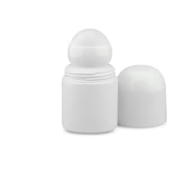 50 Ml Boş Roll-on Şişesi - Pet Plastik + Akrilik Bilyeli Koltuk Altı Deodorant 50 Adet Şeffaf