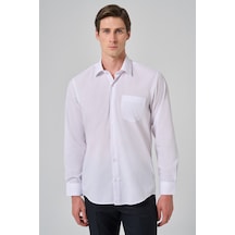Morven Erkek Beyaz Basic Regular Fit Sert Yaka Cepli Gömlek 26mc004019600 Beyaz
