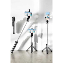 Ceylan Adam Tripod Kablosuz Bluetooth Bağlantılı Selfie Çubuğu 360 Derece Dönebilen