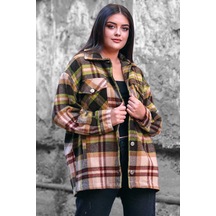 Madmext Mad Girls Camel Over Size Oduncu Gömlek Mg042-camel Camel