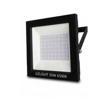 Uzlight 50w Led Projektör Siyah Kasa Beyaz Işık 6500k Dış Mekan Katt-030