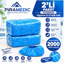 Piramedic Galoş 10 Micron 2000 Adet Mavi Galoş