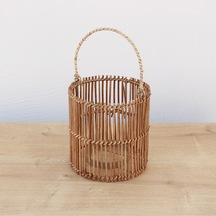 Serra Rattan Orta Boy Mumluk 17x18x 28 X Bej