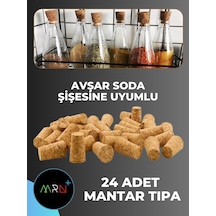 Mirvano 24 Adet, Avşar Soda Şişesi Uyumlu Mantar, Konik Mantar, Tıpa