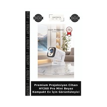 Premium Projeksiyon Cihazı Hy260 Pro Mini Beyaz Kompakt Ev İçin Görüntüleyici