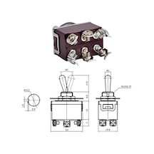 Ic-160 Toggle Switch Mom-off-mom Ø12mm 6p Kn3c-223