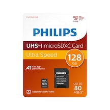Phılıps 128gb Mıcro Sdxc 80 Mb/s C10 Fm12mp45b/00