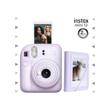 Fujifilm Instax Mini 12 Fotoğraf Makinesi + 28'li Mini Albüm Seti Lila